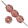 Fire Polished 4mm Red/Brown Dyed